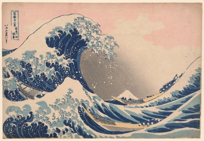 Under the Wave off Kanagawa (Kanagawa oki nami ura), also known as The Great Wave, from the series "Thirty-Six Views of Mount Fuji (Fugaku sanjurokkei)"